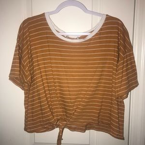 Striped Tied Crop Top